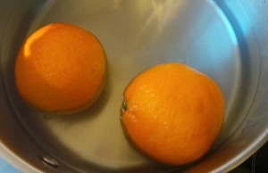 Simmer your oranges.